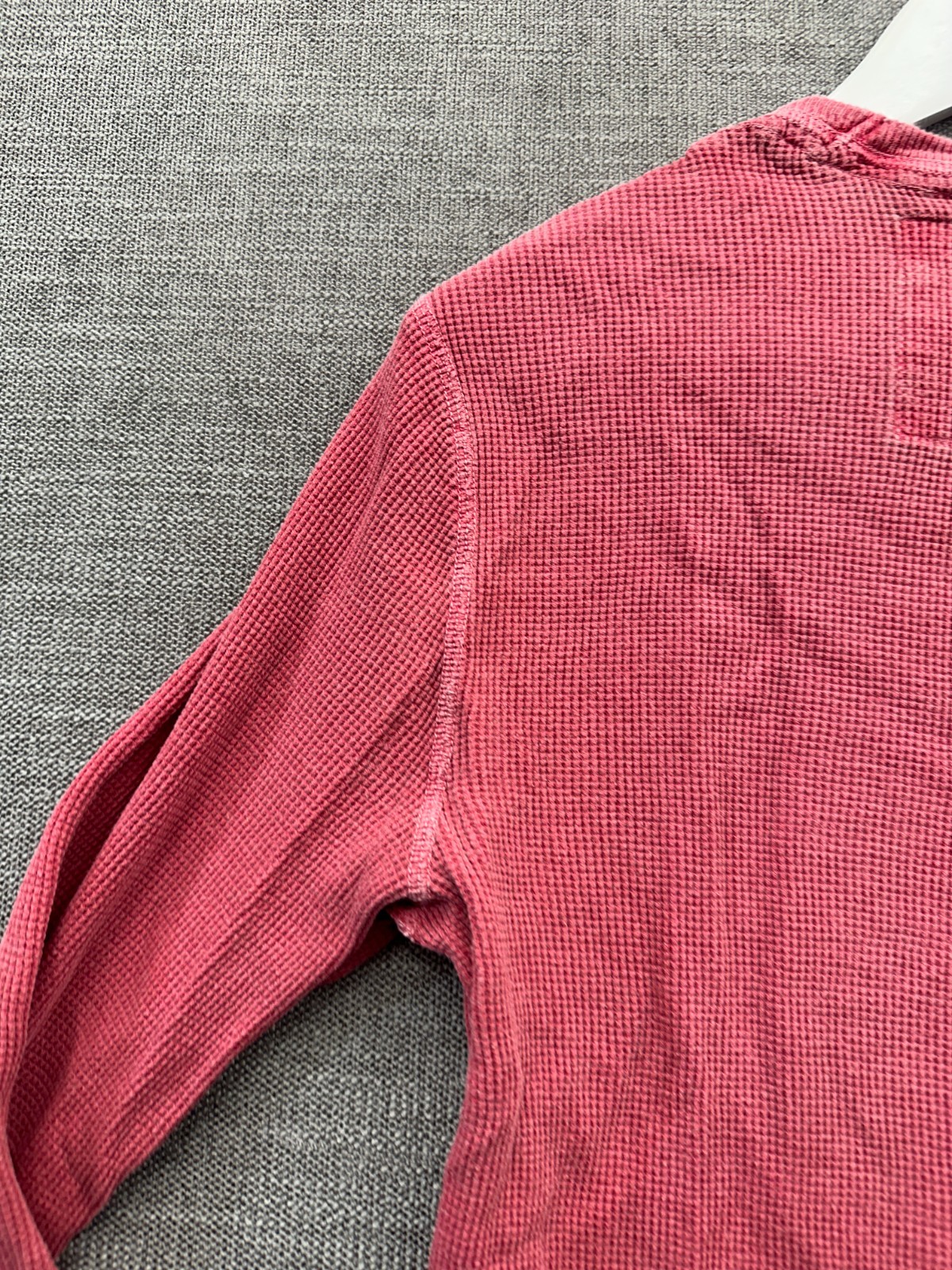 Vintage American Eagle Outfitters Shirt Mens Medium Pink Cotton Waffle Knit