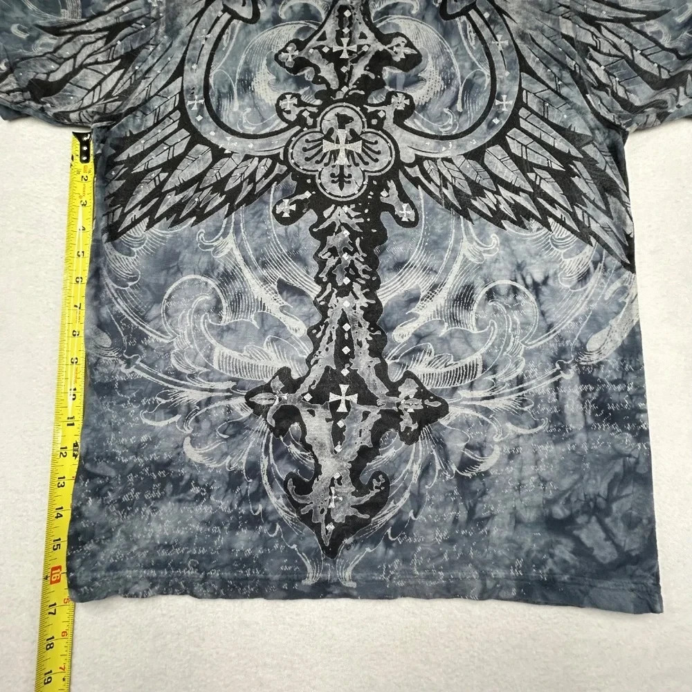 Four Seasons Y2K VINTAGE NWOT Medium Cross Wings T-shirt Affliction style