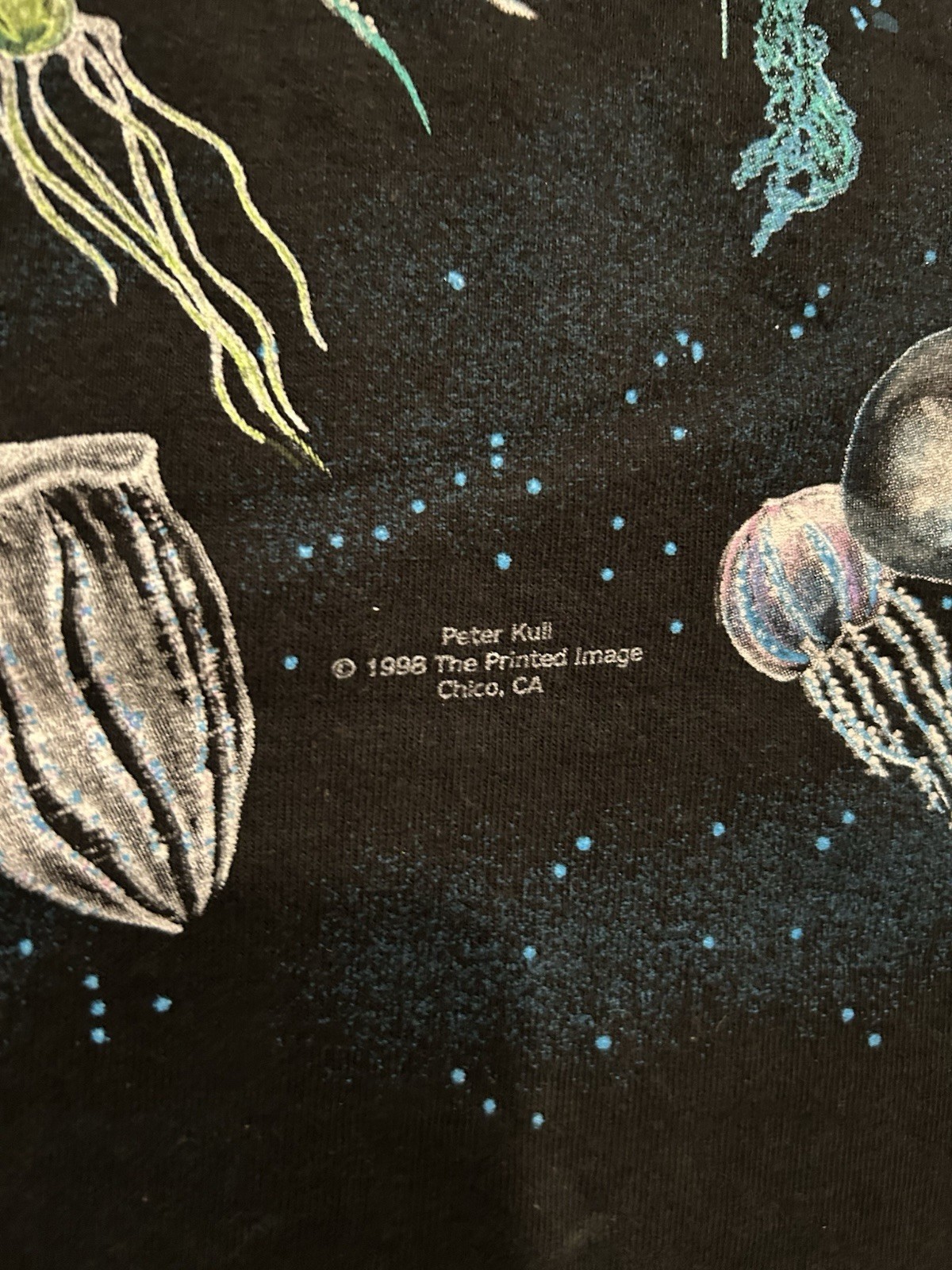 Vintage Jellyfish Species Swarm Shirt XL Fruit Of The Loom 1998