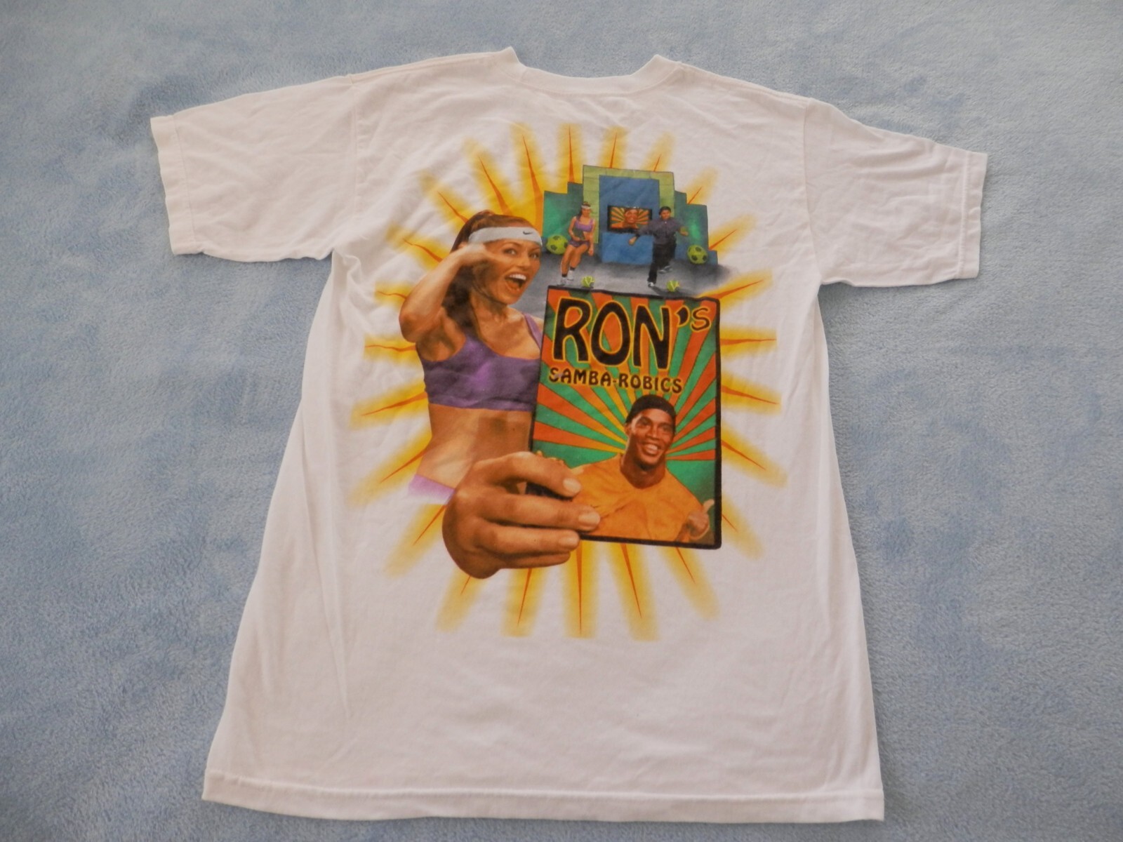 Nike VINTAGE WRITE THE FUTURE Brazil RONALDINHO Tee-jersey Shirt Top Men sz S nw