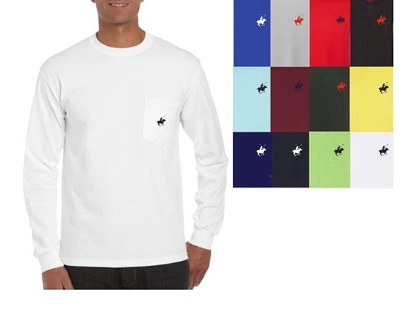 Men’s Cotton Long Sleeve T-Shirts With Chest Pocket (4-Pack)
