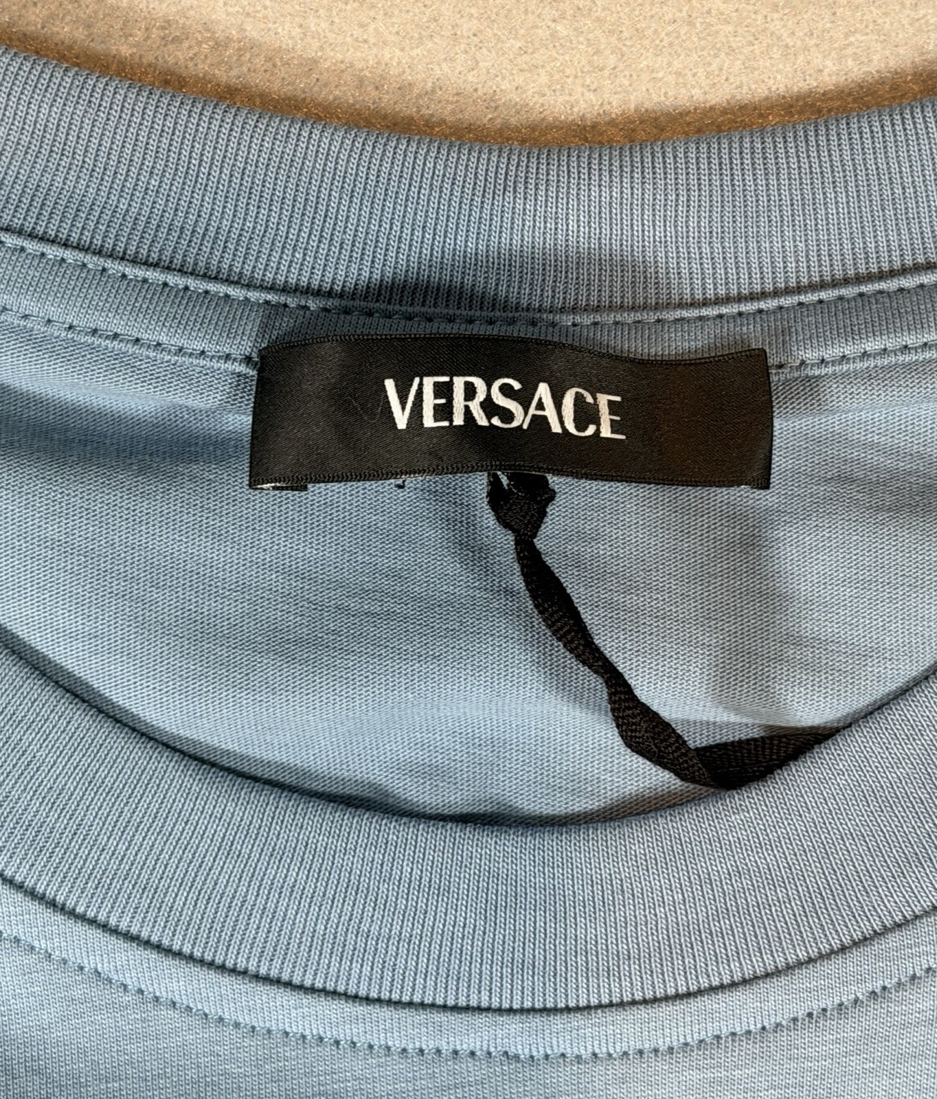 Versace Medusa Light Blue Jersey Short Sleeve T-Shirt Men’s Size L Authentic