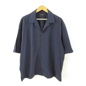 Nano Universe Men’s Oversized Navy Shirt L Rayon/Nylon/Polyurethane AB Condition