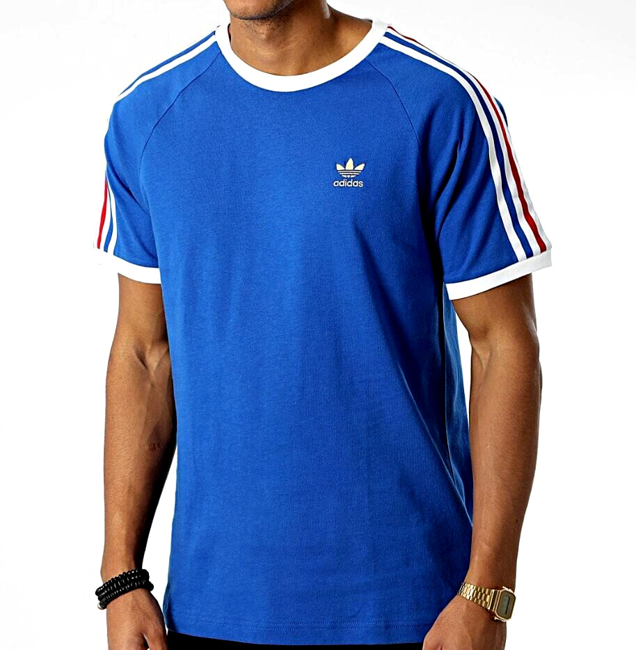 NEW MENS ADIDAS ORIGINALS 3-STRIPES CALIFORNIA TREFOIL TEE SHIRT ~ LARGE HK7418