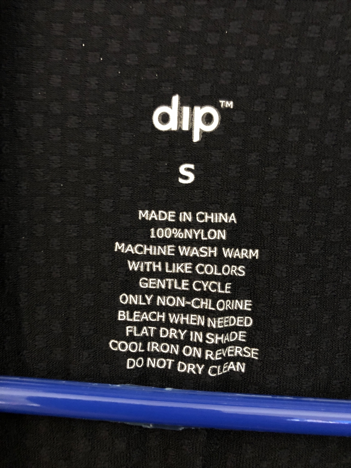 dip Apparel Mens Activewear Sz S Black Nylon Short Sleeve Tee Shirt T-Shirt