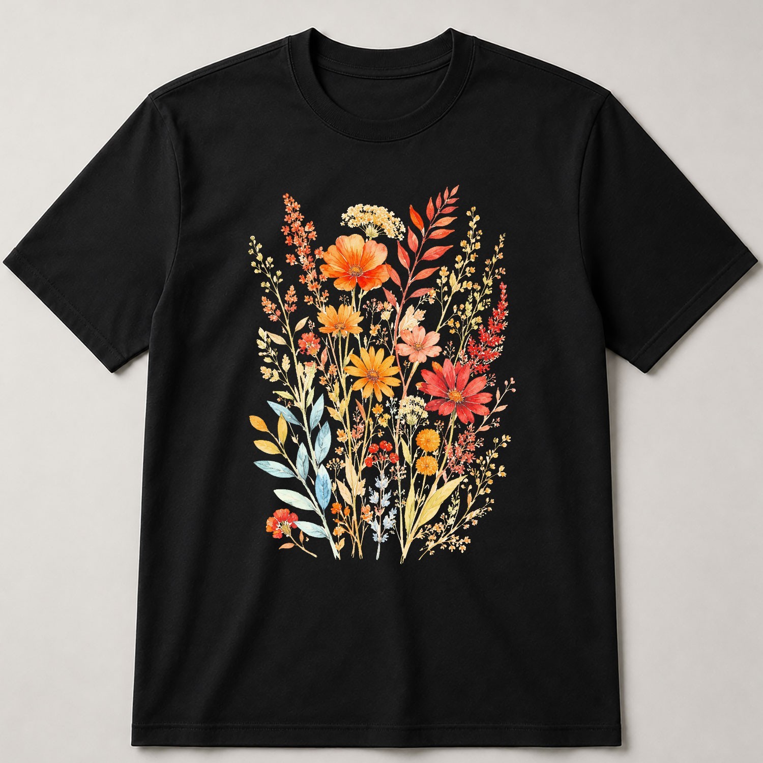 Spring Casual Wear Floral Shirt Perfect Gift Beautiful Blooms Design Tee Apparel