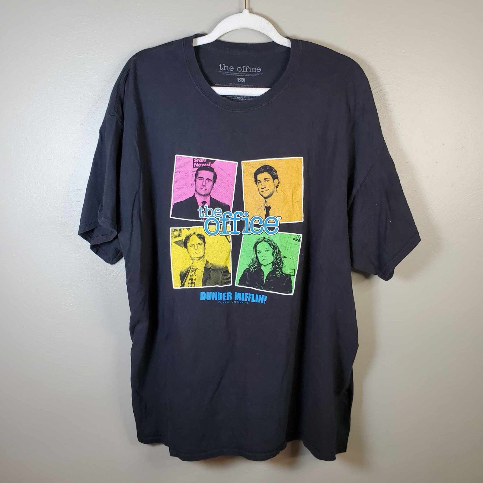 The Office T Shirt 2XL Tv Show Michael Scott Dwight Schrute Jim & Pam Tee 2X