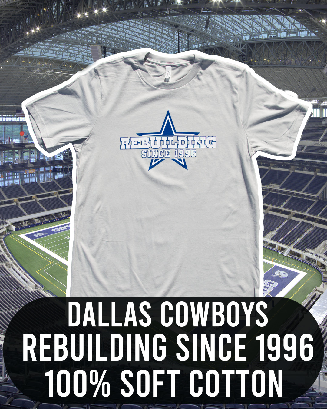Dallas Cowboys Football NFL Rebuilding Funny Screen Printed t-shirt