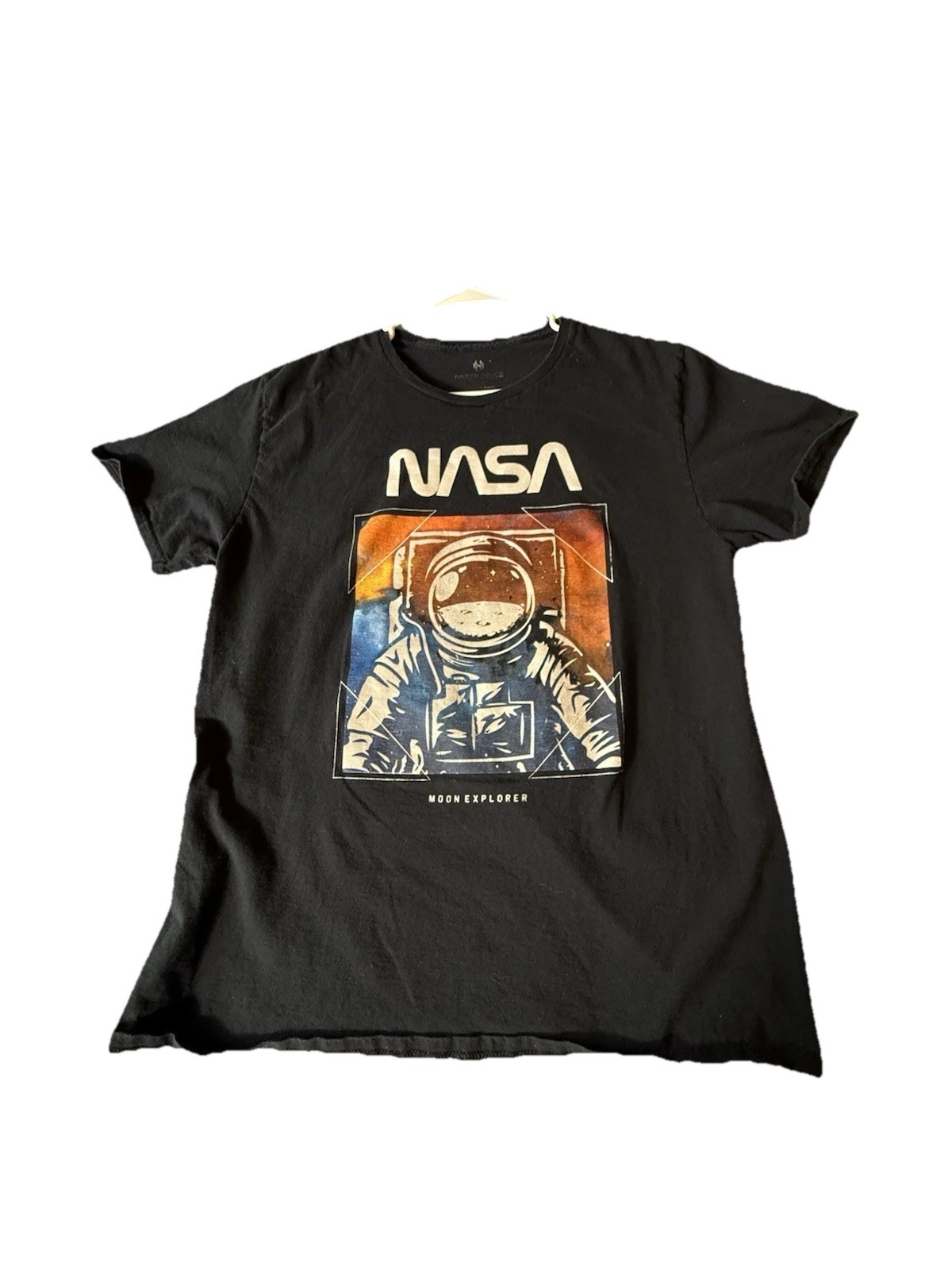 Men’s Med Hyper Space NASA Graphic T-Shirt Moon Explorer Astronaut Medium