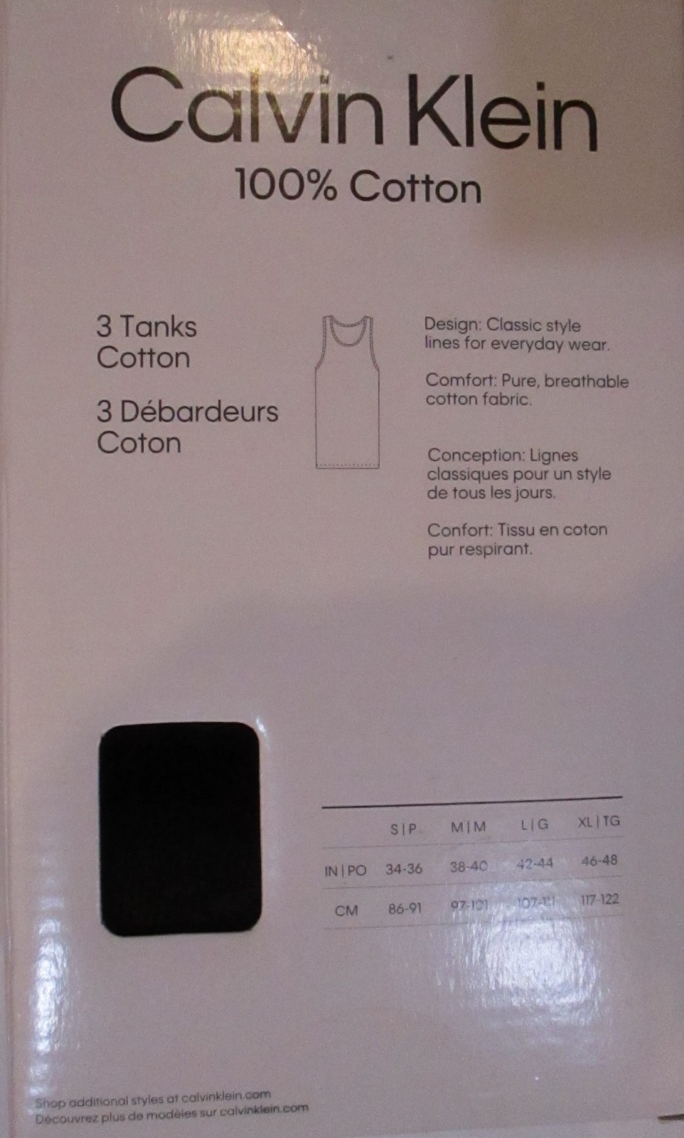 3 PACK CALVIN KLEIN SIZE MEDIUM BLACK RIBBED COTON TANKS T-SHIRTS UNDERSHIRTS
