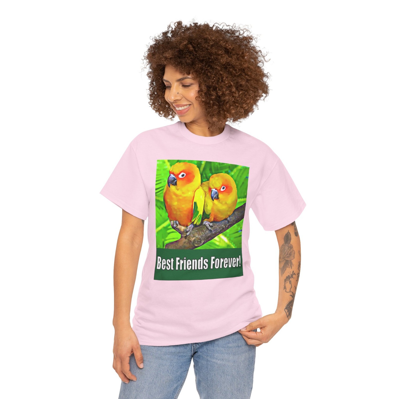 Sun Conures Best Friends Forever T-Shirt Bird Parrot Friendship Love