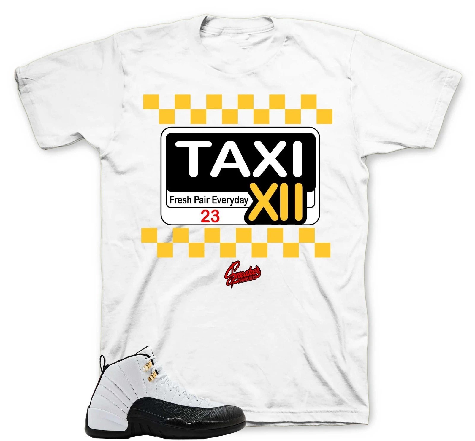 WHITE Shirts To Match Retro Sneaker Taxi Edition Tees – Service Shirt ON TREND