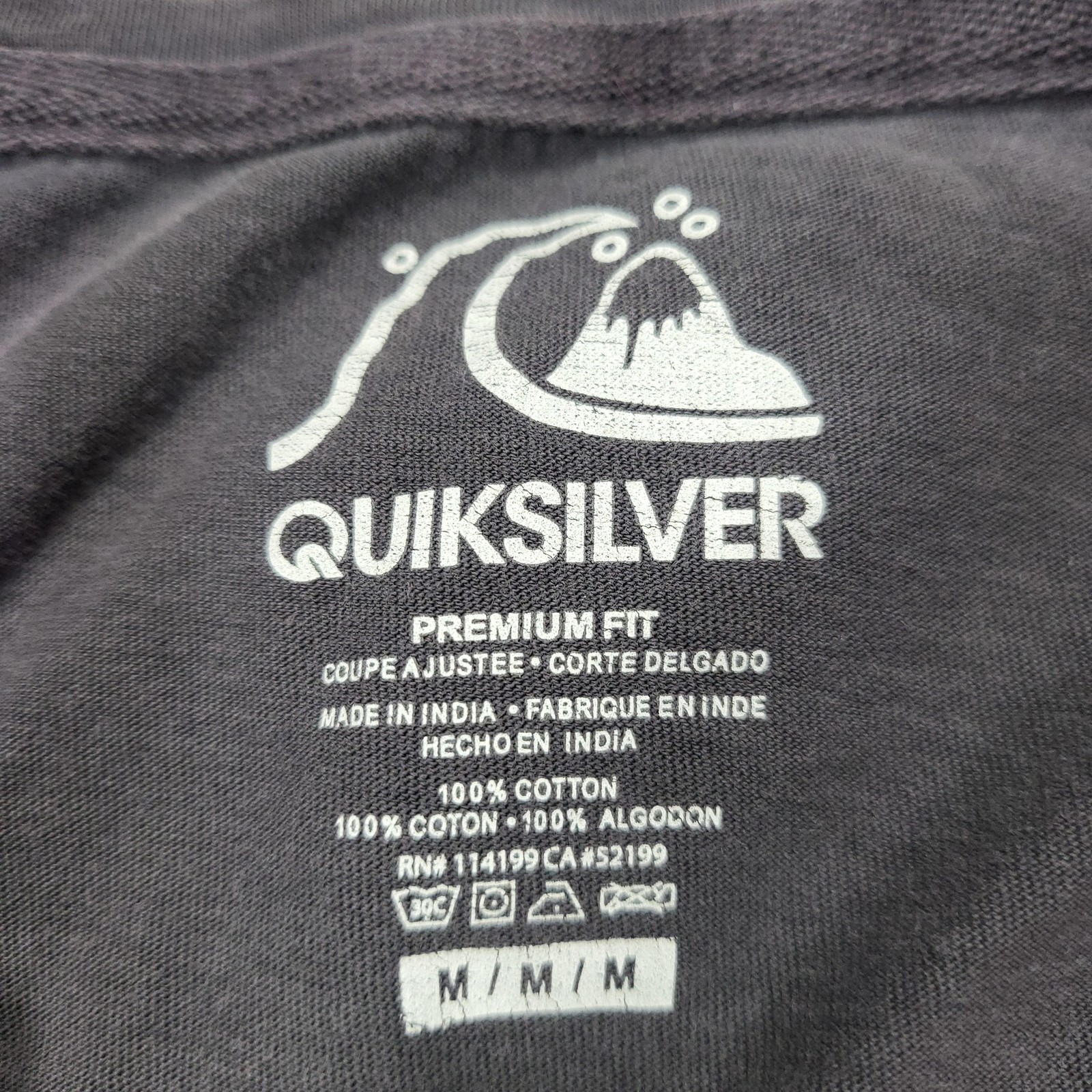 Quiksilver Shirt Mens Medium Gray Skull Island Graphic Tee Surf Tropical Tagless