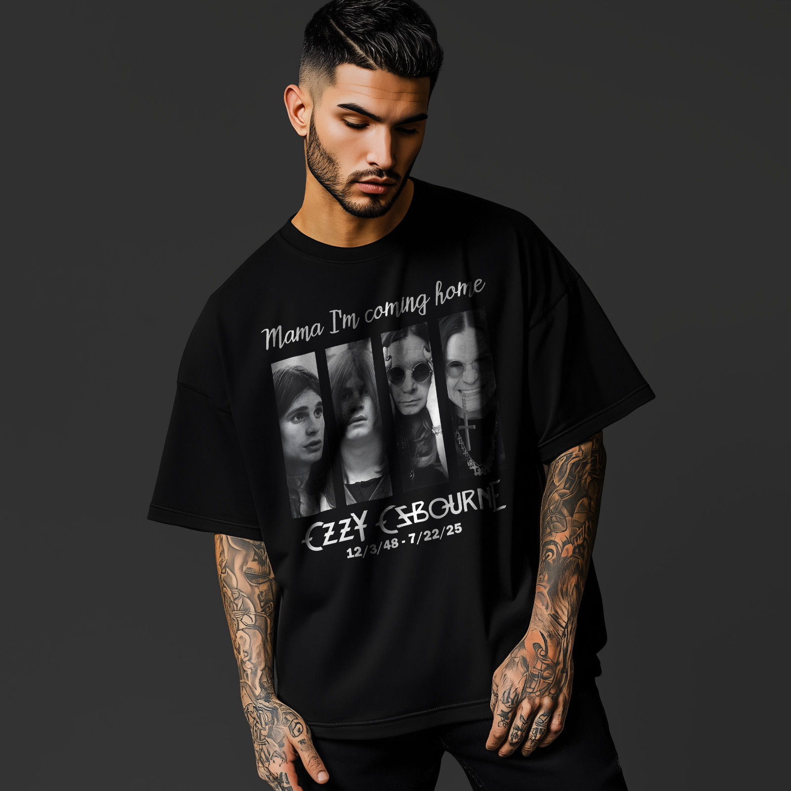 Ozzy Osbourne Tribute T-Shirt – Mama I’m Coming Home Graphic Tee A235