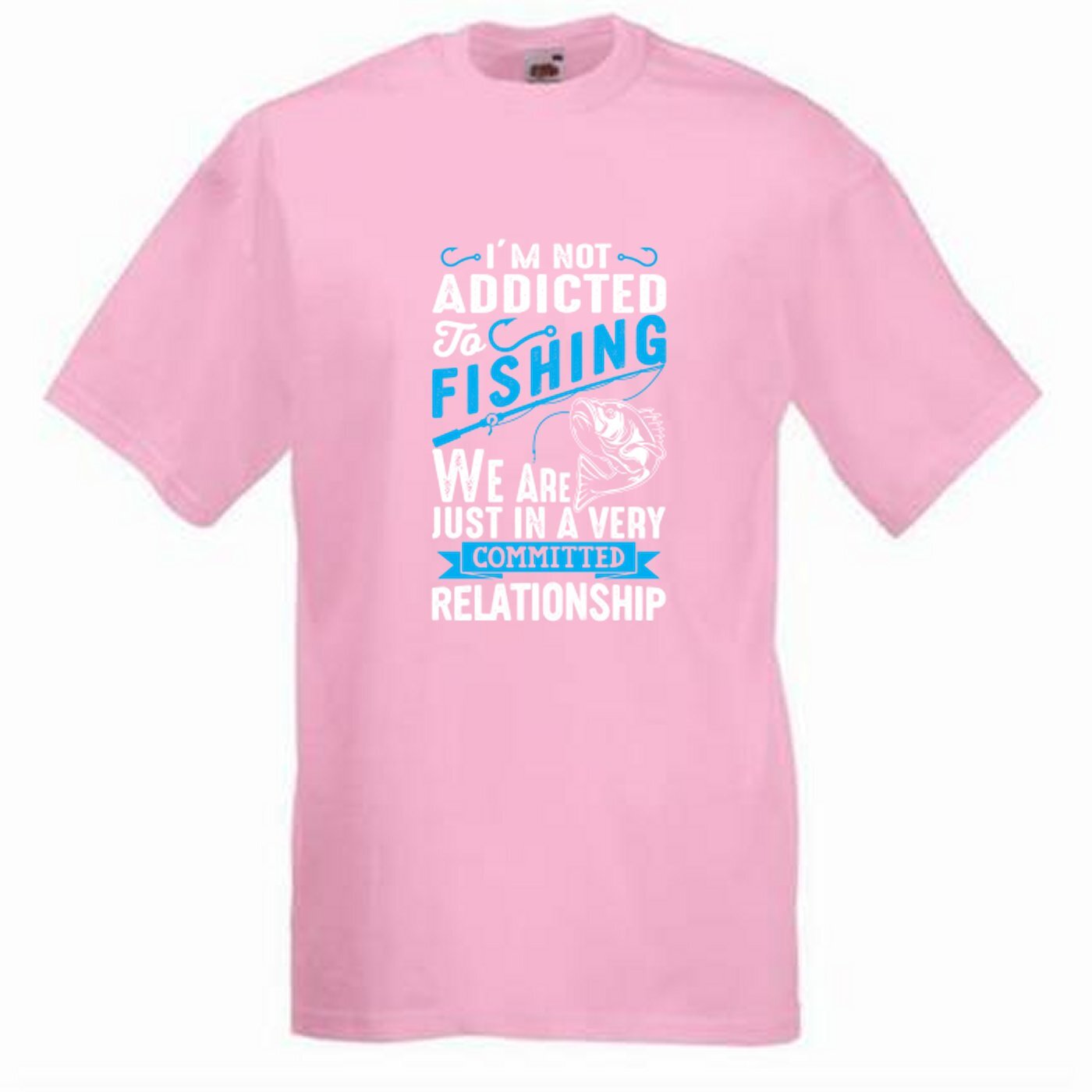 Fishing Addicted Relationship Humour Novelty T Shirt Various Colours And Sizes