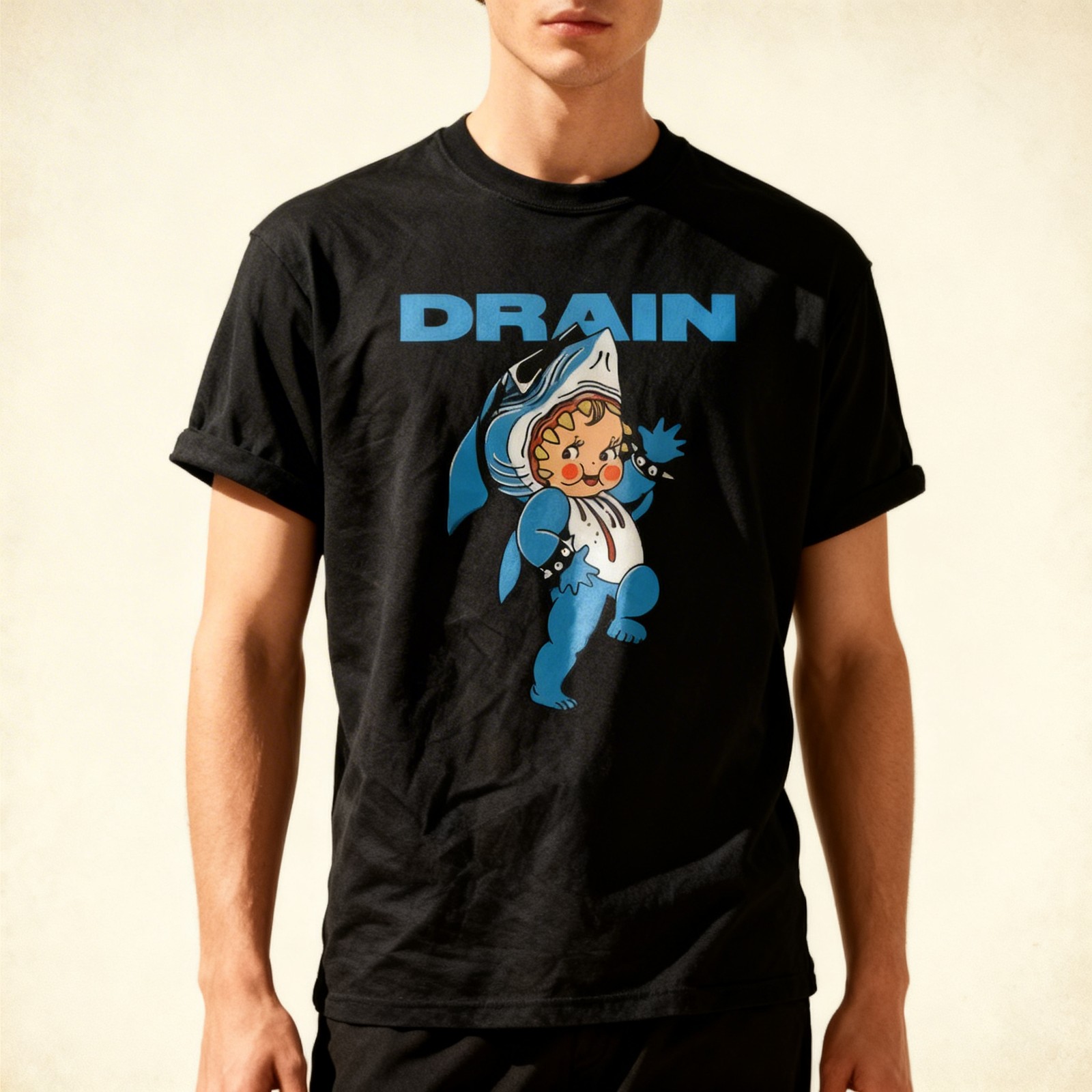 NEW Drain Band Short Sleeve Black All Size Gift Fan T-Shirt