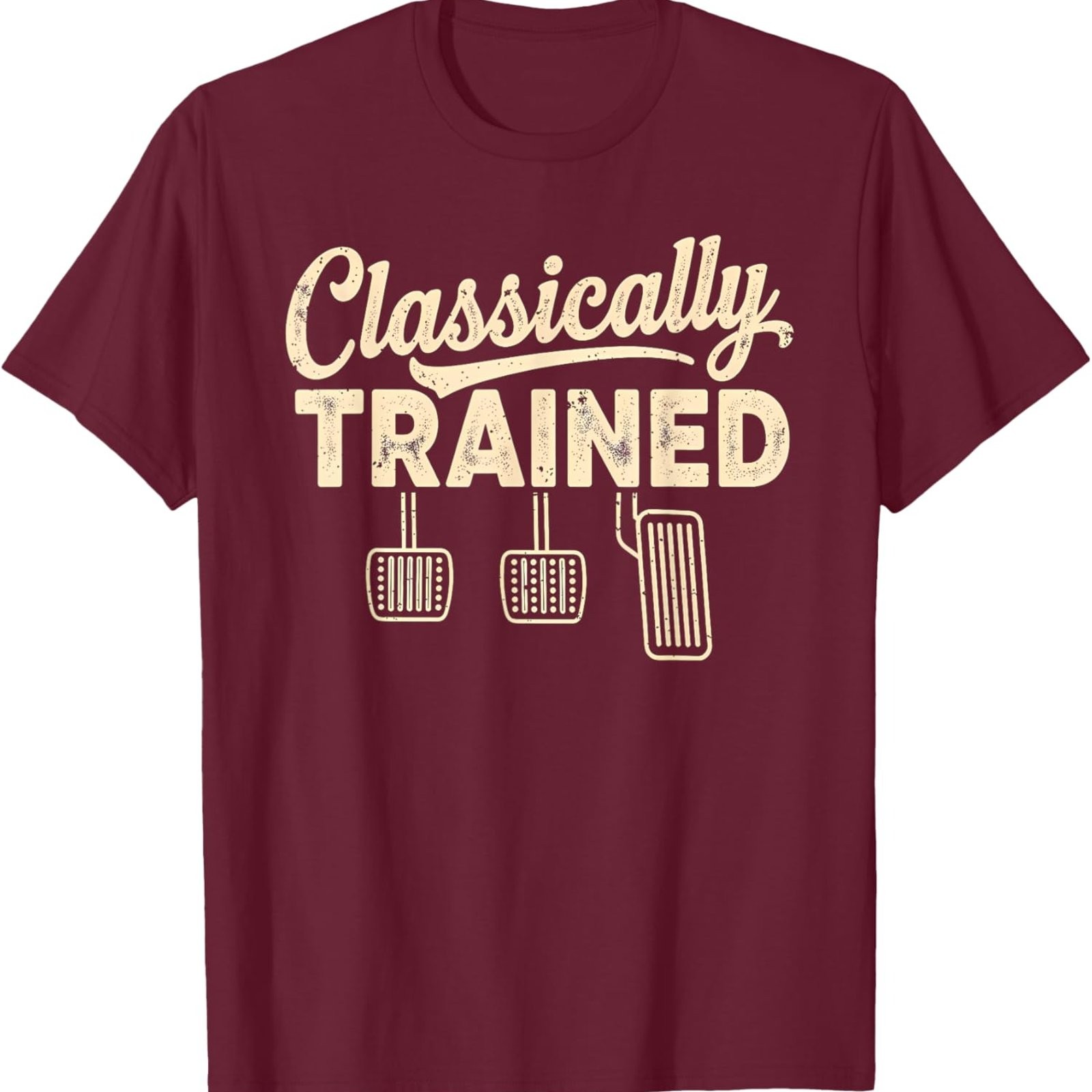 Classically Trained Manual Car Pedals Funny Driving Humor Unisex Graphic Tee