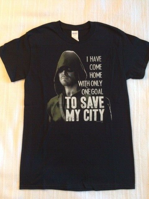 Arrow TV Series One Goal to Save my City T-shirt Official Licensed Unworn New