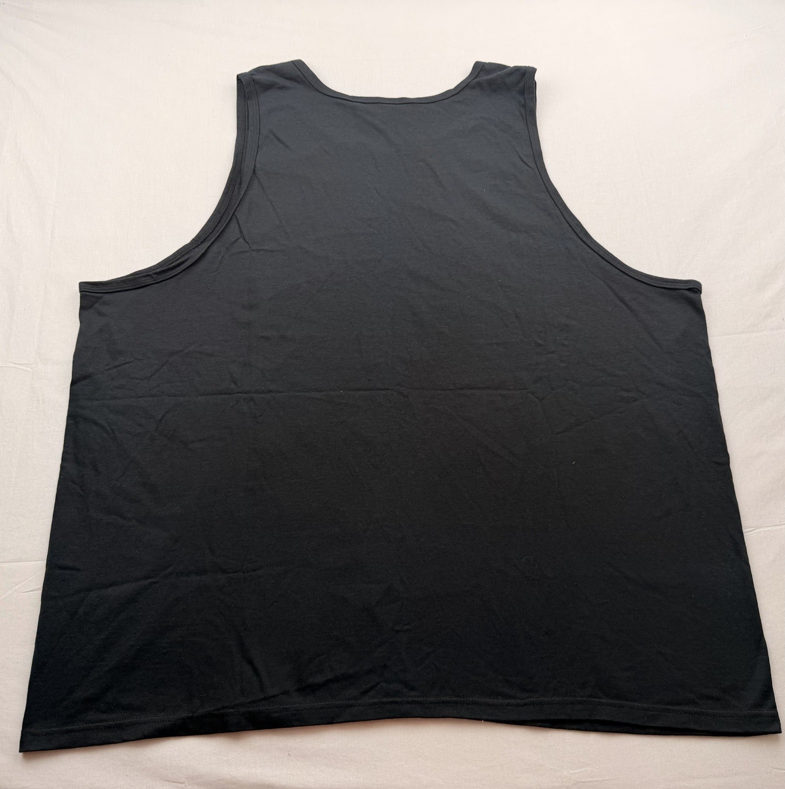 Basic Editions Mens 4XL Black Tank Top Sleeveless 100 Cotton Big Tall Casual Tee