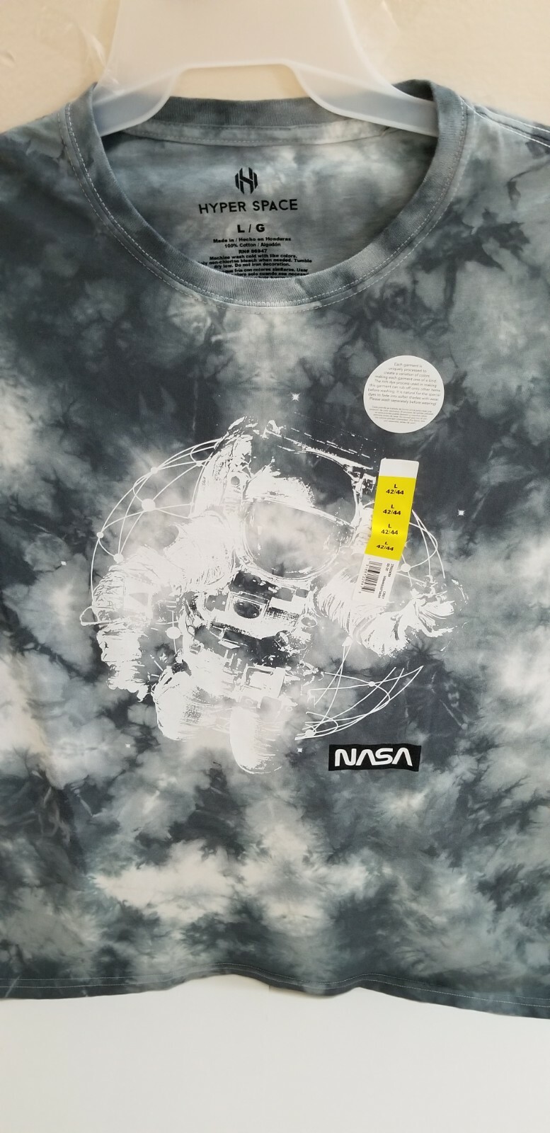 Hyper Space NASA T-Shirt 100% Cotton Grey Size: Medium, Large, 2XL, 3XL