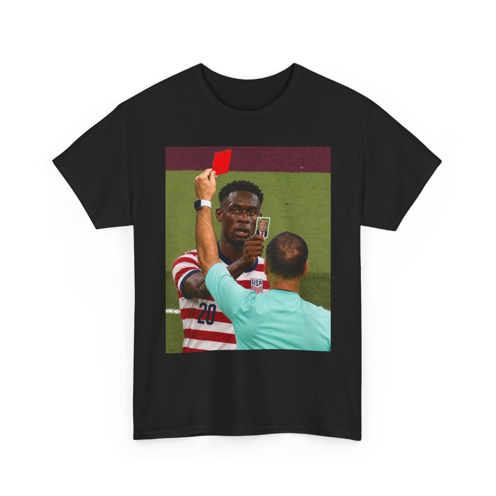 Balogun Red Card Trump Meme T Shirt US Soccer Team Reverse Card Graphic Men Tee