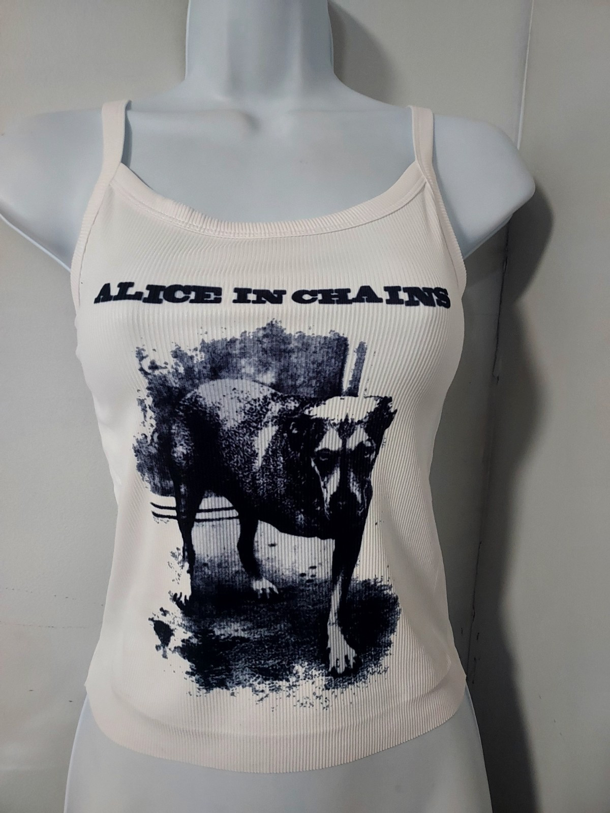 Alice in Chains Tripod tank top 3 Legged Dog Hand Cropped ribbed shirt Aic