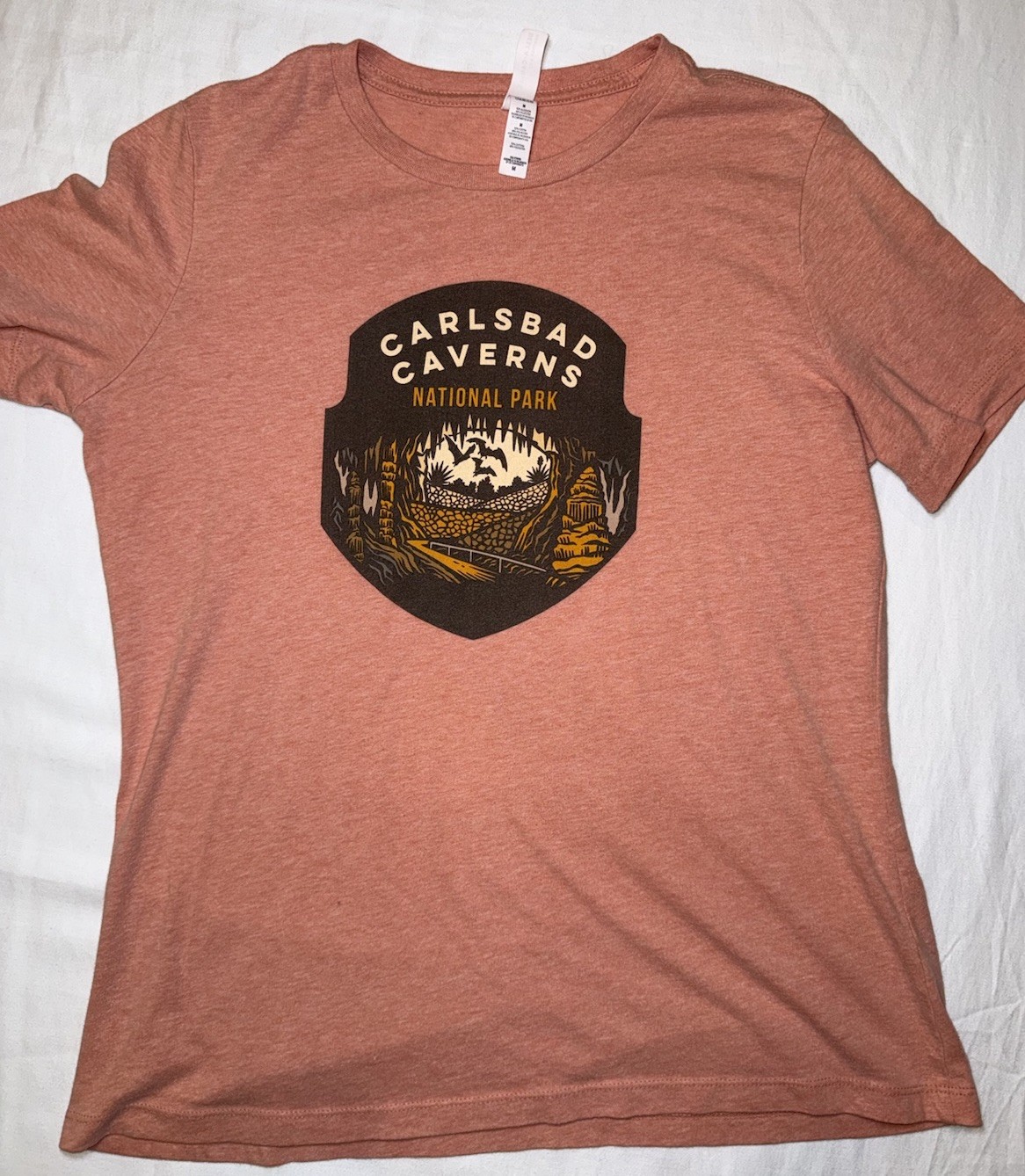 Bella + Canvas Carlsbad Caverns Graphic Heather Mauve Men’s M Cotton Blend T-Sh…