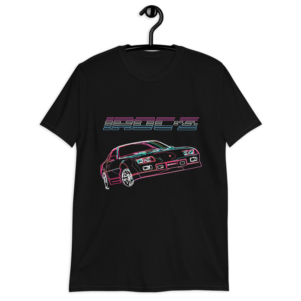 Chevy Camaro IROC-Z Miami Vibes Line Art Retrowave Short-Sleeve T-Shirt