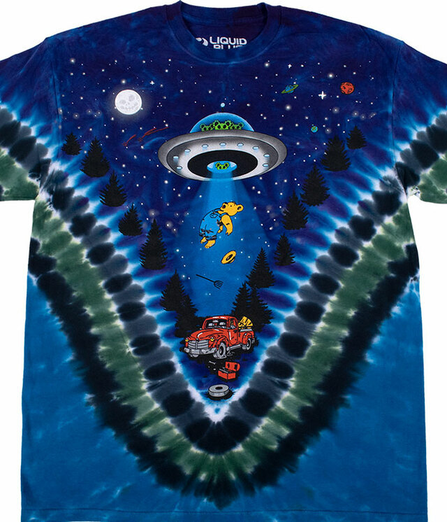 GRATEFUL DEAD-ABDUCTION-EARTH,STARS,PLANETS-V TIE DYE T-SHIRT M-L-XL-XXL Garcia