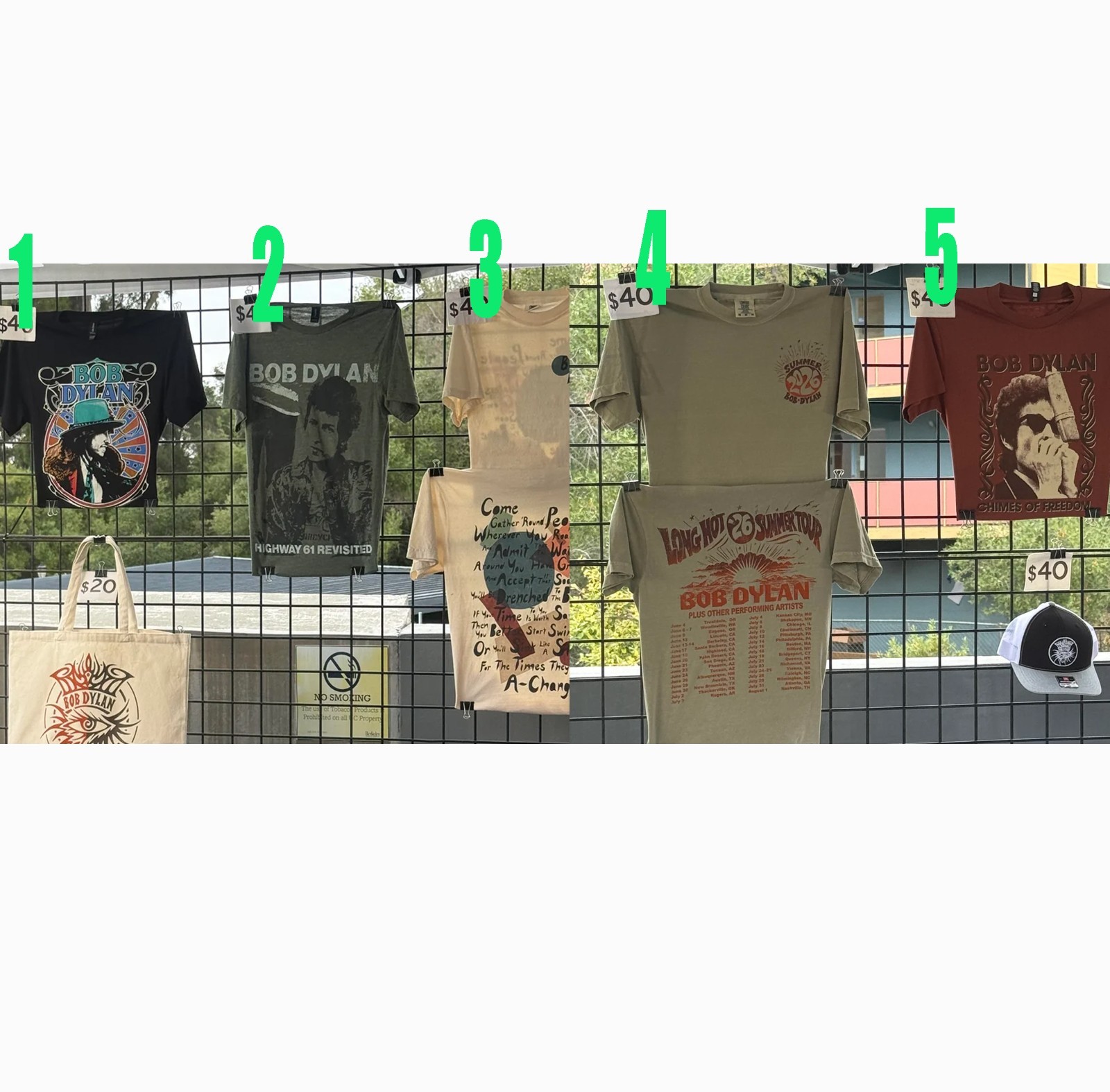 Bob Dylan Summer Tour 2026 T-Shirt Reprint