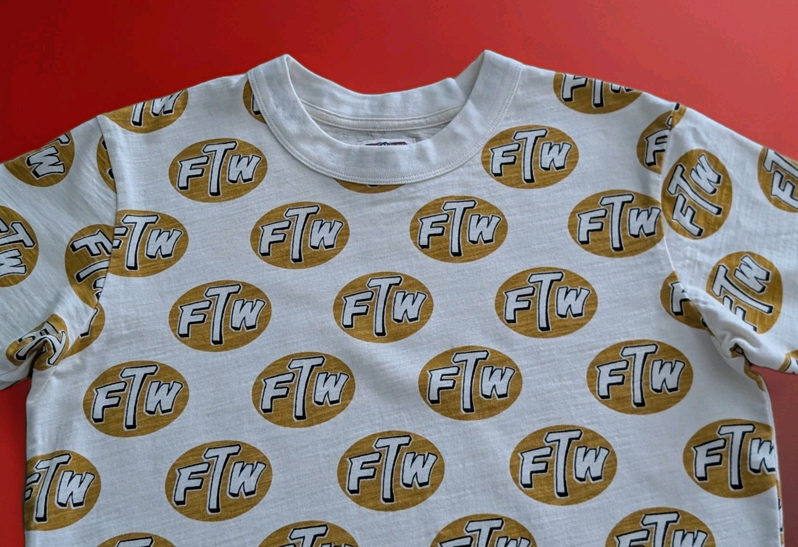 Red Ruggison Lab Shirt Mens Small S Yellow “FTW” Graphic Tee China