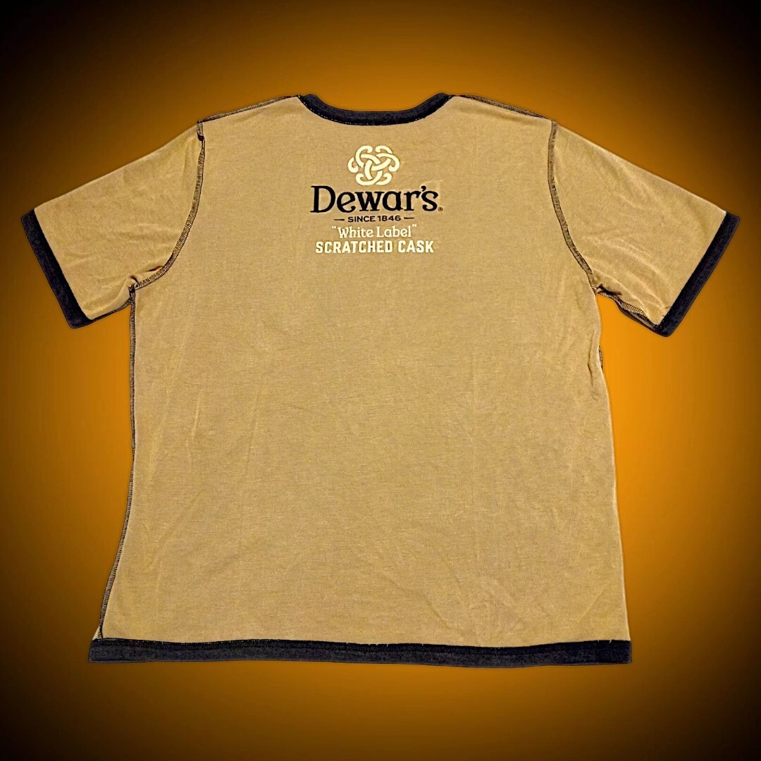Dewar’s High-End Gold & Black SS Reversible Crew Neck Luxury Knit Shirt M-L-XL