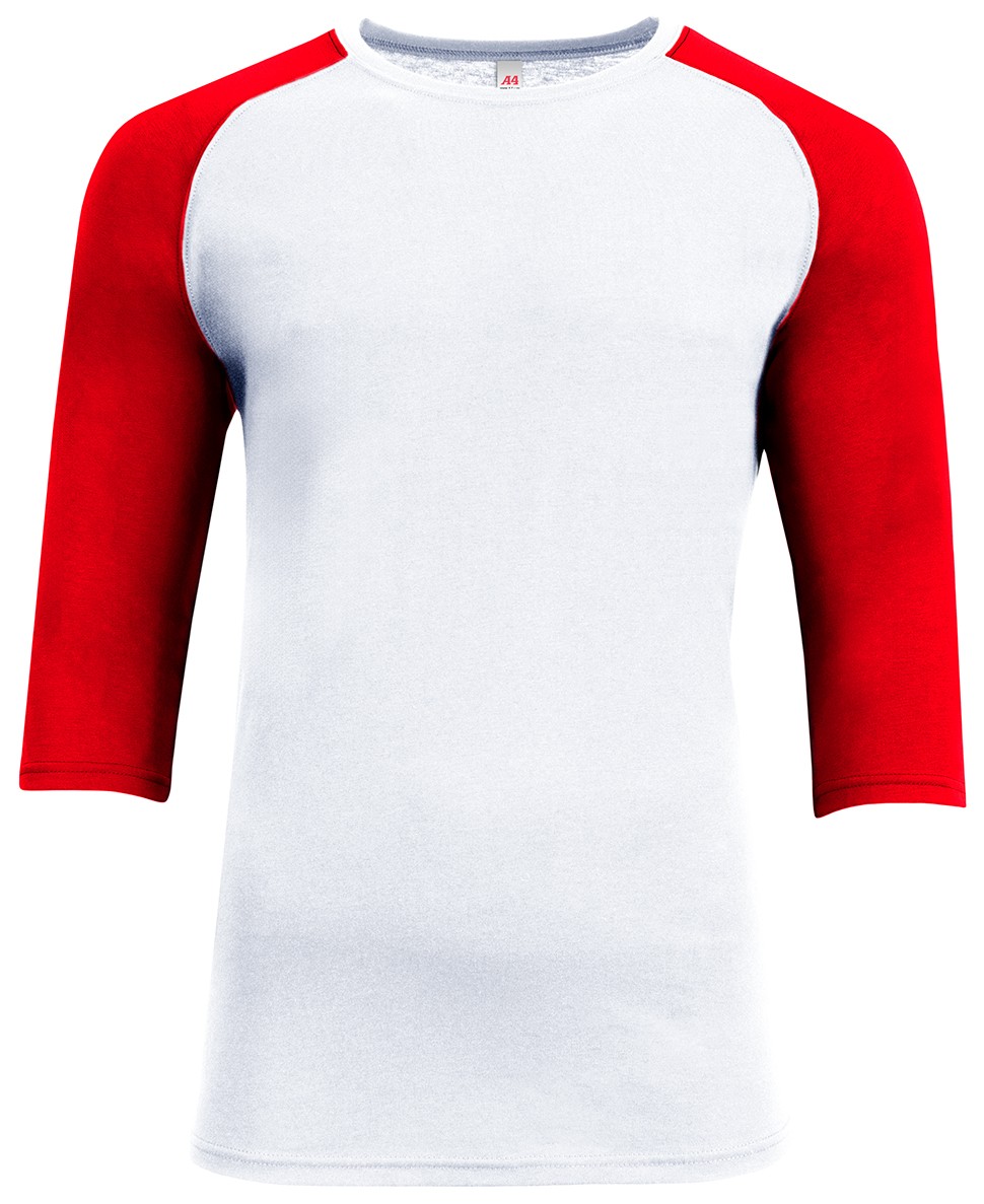A4 Softek 3/4 Sleeve Raglan Mens N3514