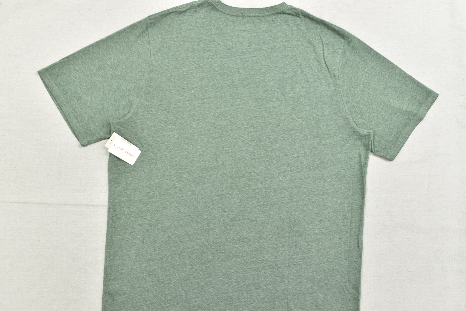 Lucky Brand Men’s Lucky Label Green Short Sleeve Crew Neck Size 2XLT NEW