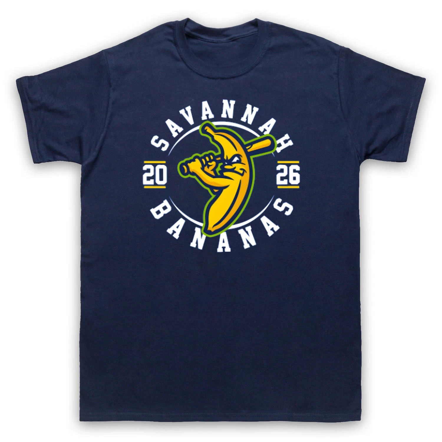 NEW Savannah Bananas 2026 Logo Navy T-Shirt Full Size S-5XL PD1568