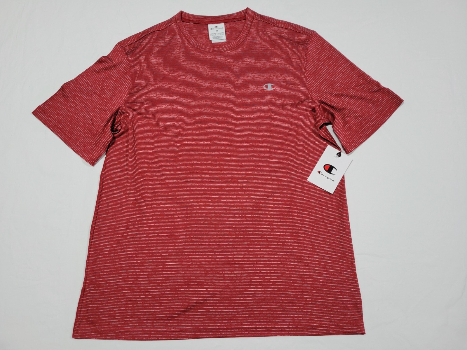 Champion Mens Sports Anti Odor Tee cotton Athletic wear Red SZ Medium