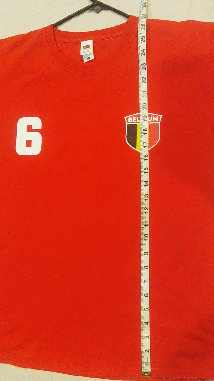 Matteo Dams Jersey Style Shirt Large Red Belgium Soccer Cup National Team Rare