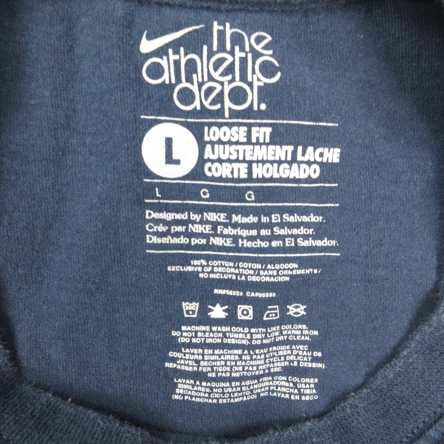 Nike Shirt Mens Large Athletic Dept Loose Fit Classic Swoosh Sports Tee