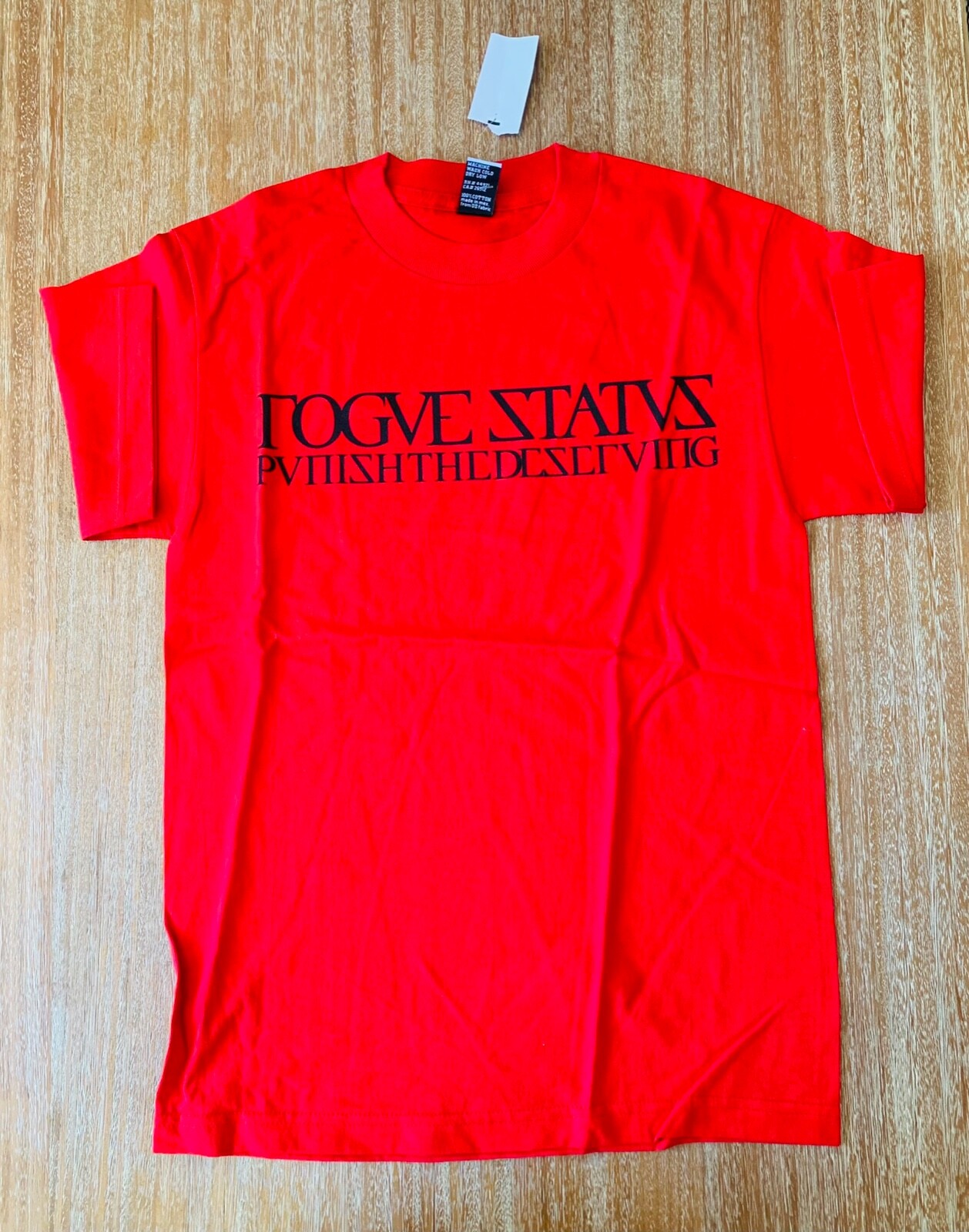 NEW Rogue Status T-shirt Red Punish Deserving Logo Tee Shirt Small Vintage RS