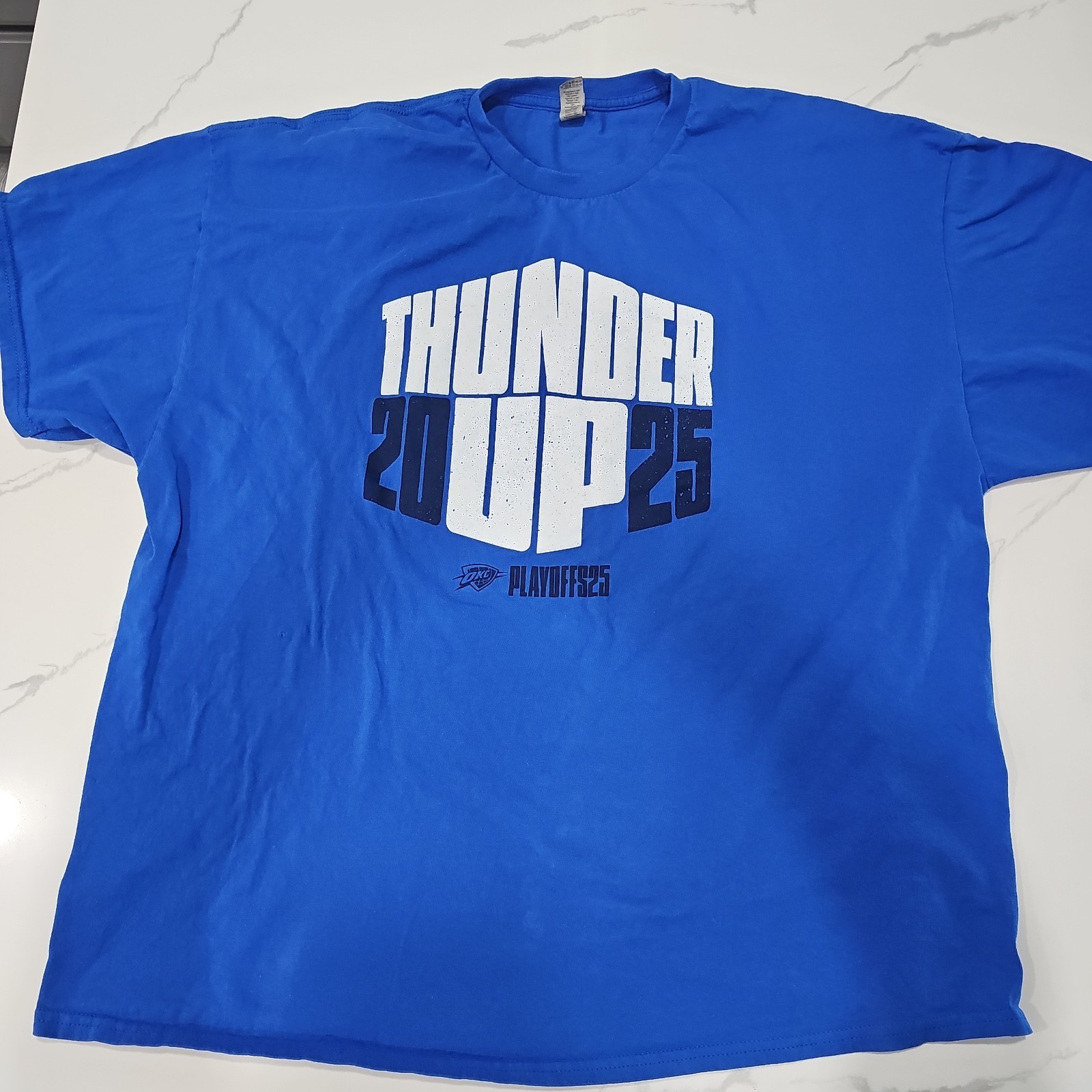 OKC Thunder 2025 NBA Playoffs Men’s 3XL T-Shirt Rare Has Small Hole See Pics