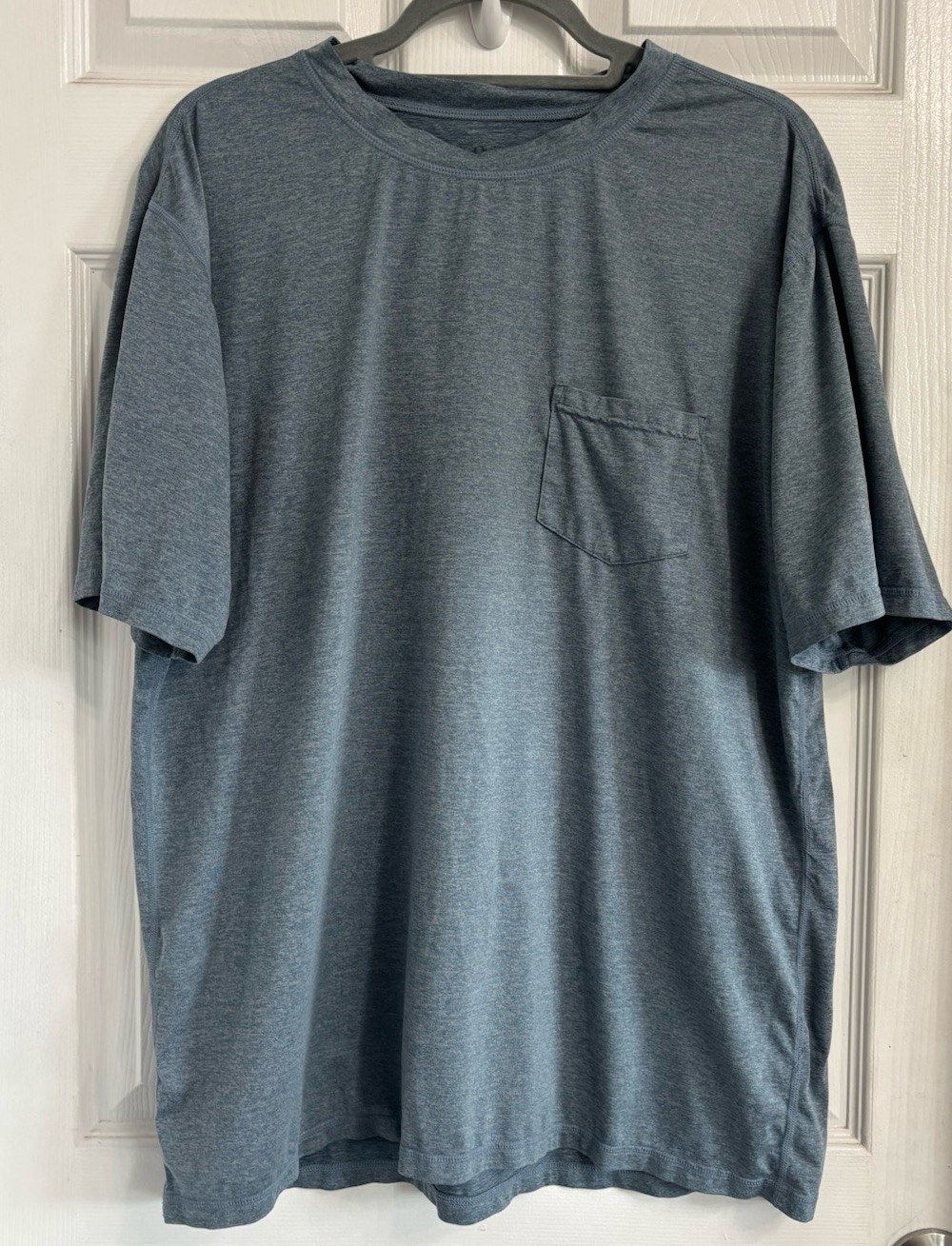Quince Men’s Heather Blue Short-Sleeve Pocket Tee XL