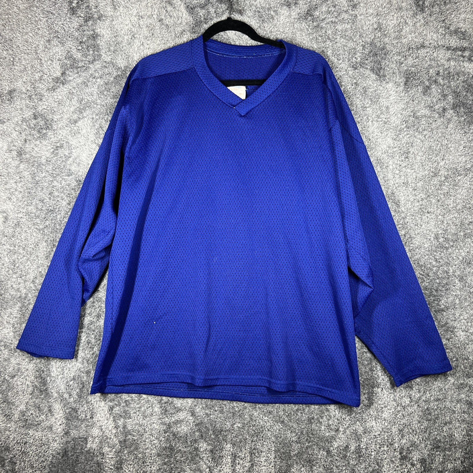 Cooper Shirt Mens XL Blue Long Sleeve V-Neck Breathable Lightweight Jersey