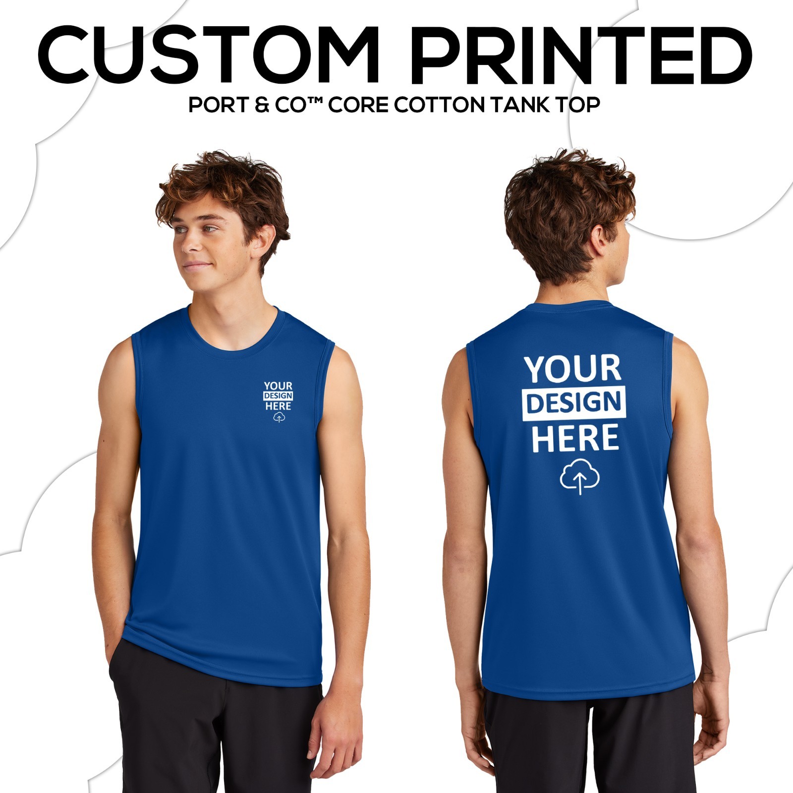 Port & Co Performance Sleeveless Summer Tee Custom Printed Gift For Him PC380SL