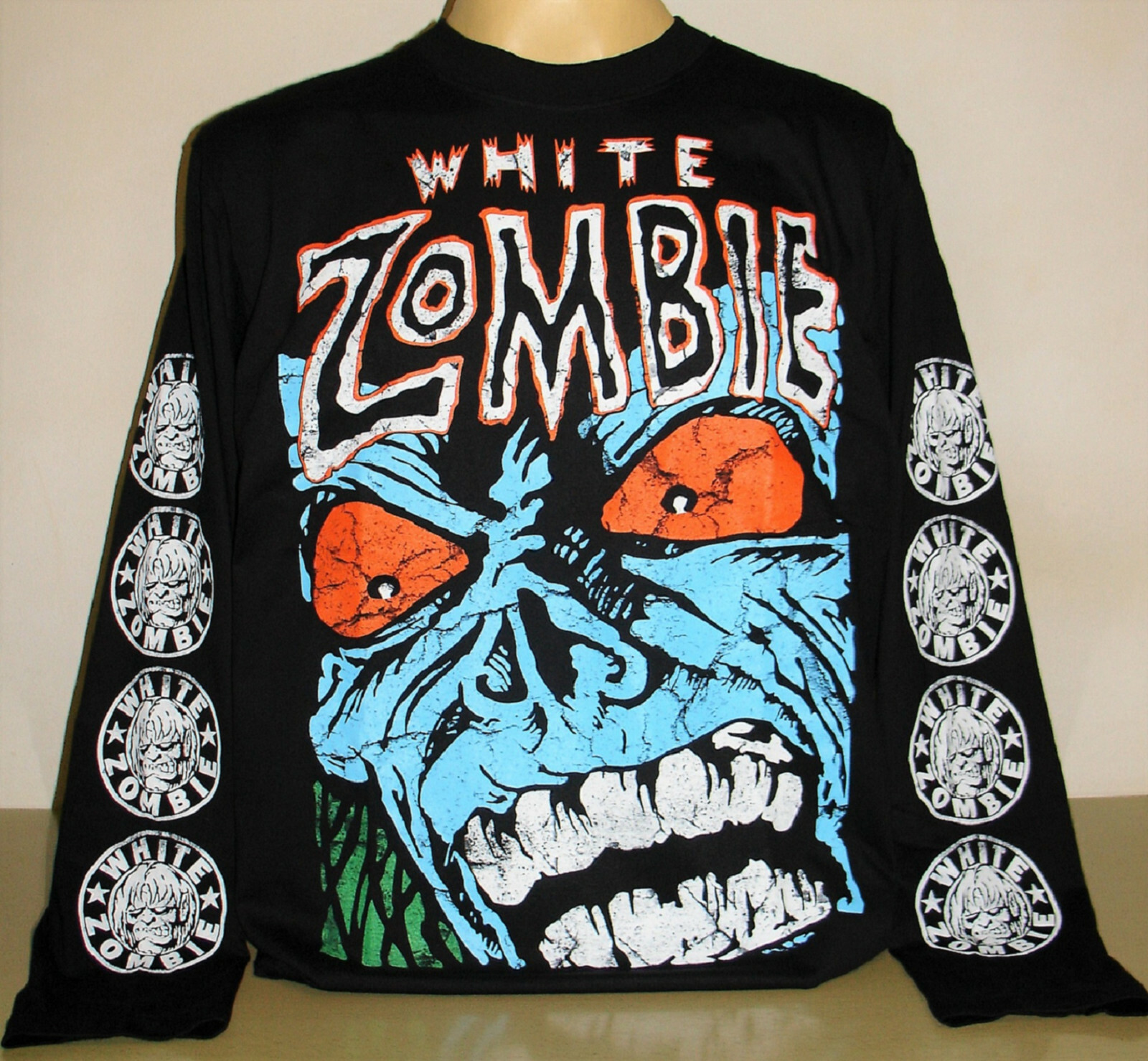 White Zombie Long Sleeve T-Shirt Size S M L XL 2XL 3XL Heavy Metal Rock Band Rob