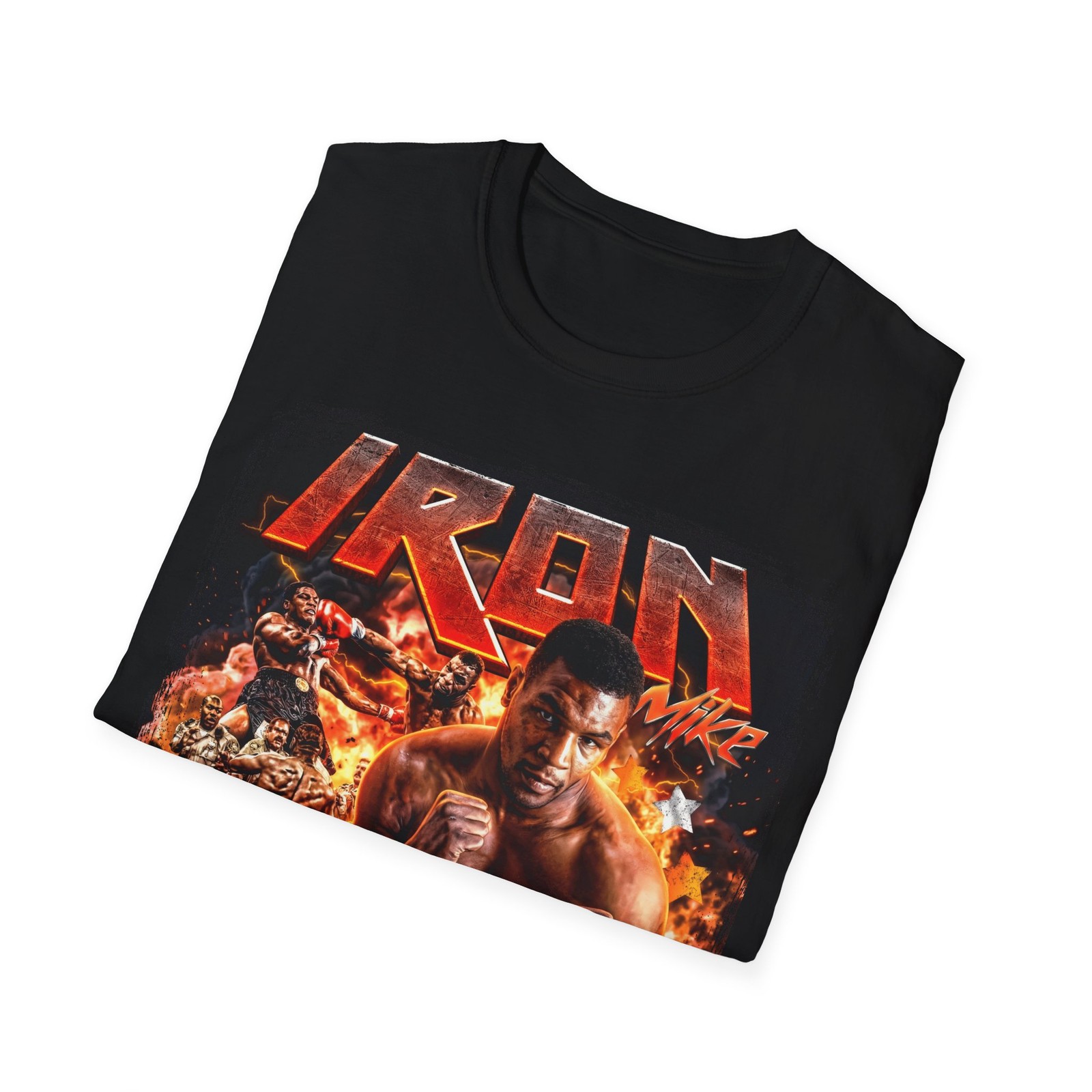 Iron Mike Tyson Boxer Graphic T Shirt Vintage Bootleg Style Boxing Fan Tee