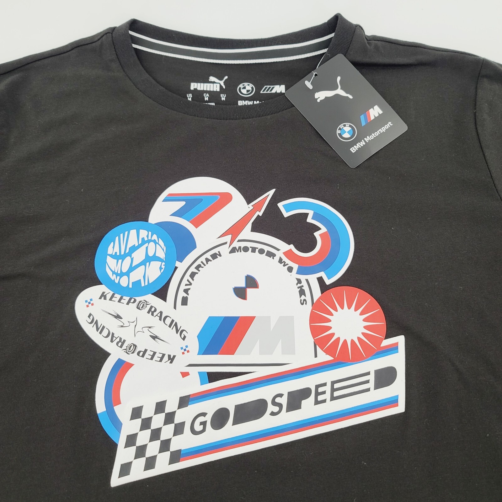 Puma BMW MMS Motorsport Statement Graphic Men’s Tee T-Shirt XXL 2XL Black NEW