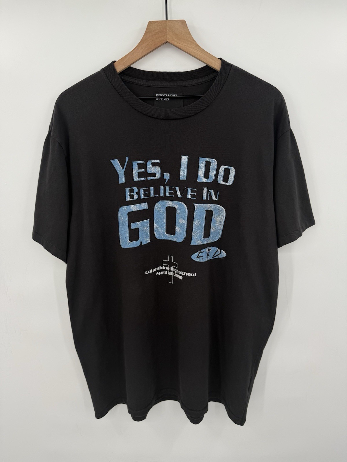 Enfants Riches Deprimes I Believe In God Columbine Tee T-Shirt Size Large Black