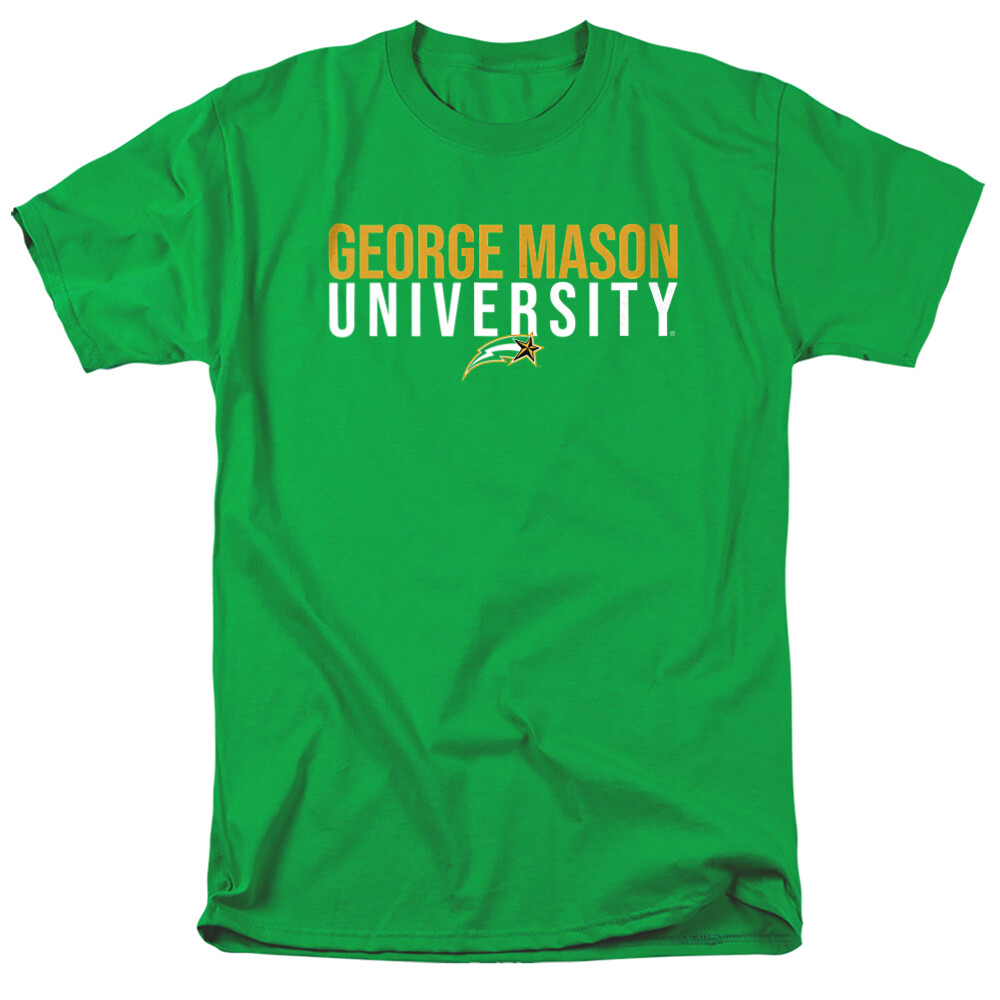 George Mason University Adult T-Shirt Stacked, Kelly Green, S-4XL