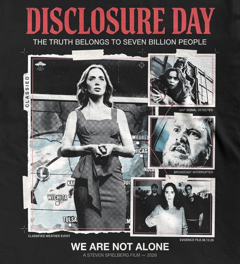 Disclosure Day 2026 Shirt, Vintage Sci Fi Thriller Tee, Alien Movie Lover Gift