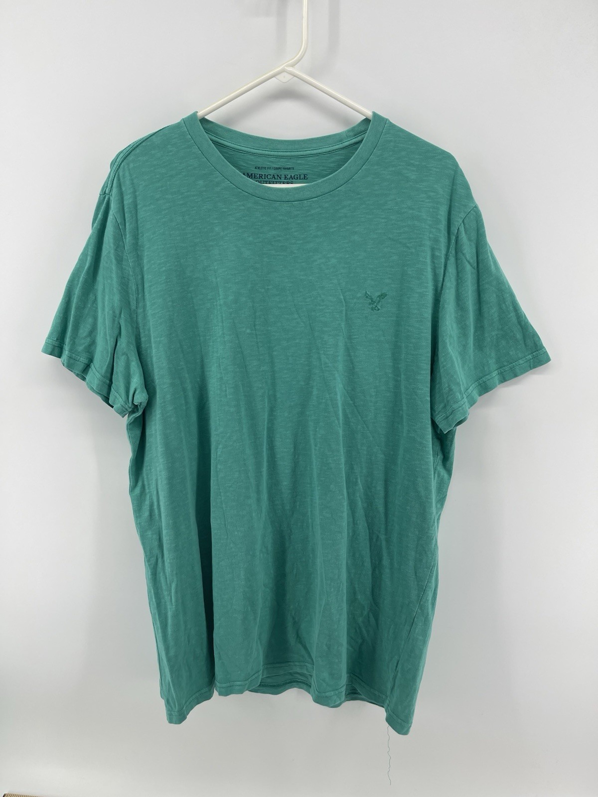 American Eagle Tee T Shirt Mens Size XL Teal Turquoise Short Sleeve Logo